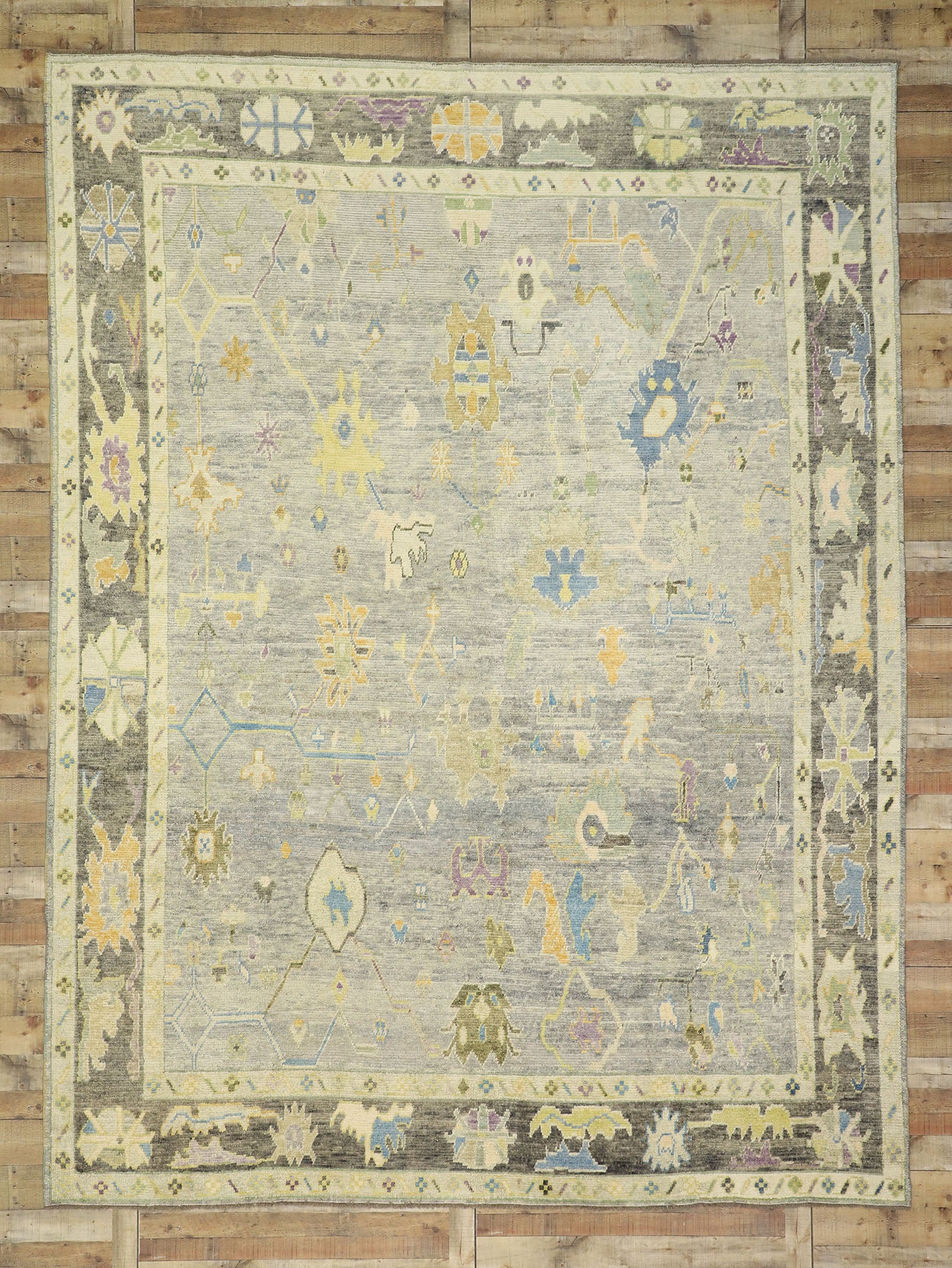 10 x 14 Contemporary Turkish Oushak Rug 52543