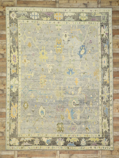 10 x 14 Contemporary Turkish Oushak Rug 52543