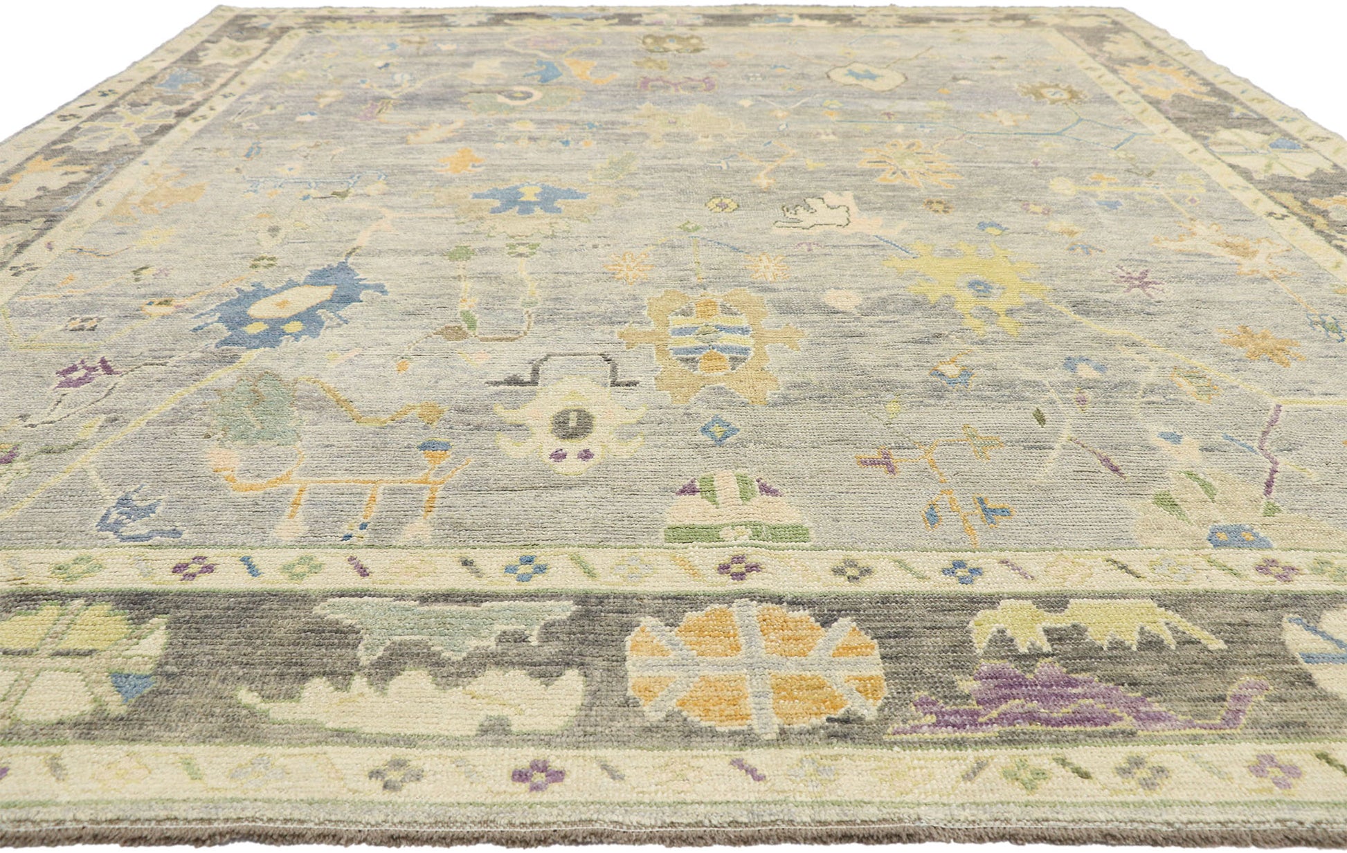 10 x 14 Contemporary Turkish Oushak Rug 52543
