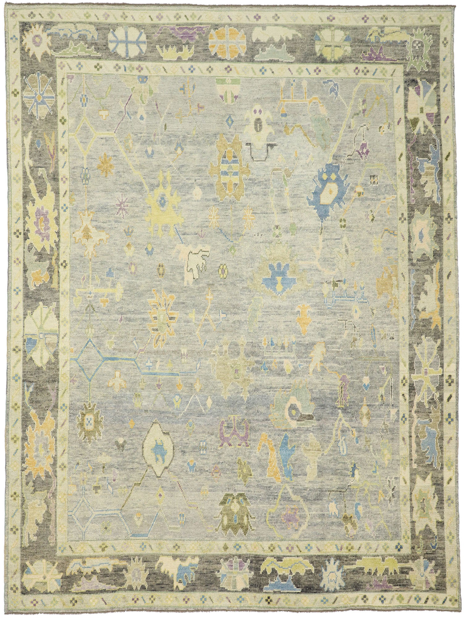 10 x 14 Contemporary Turkish Oushak Rug 52543