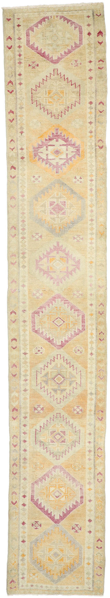 3 x 16 Vintage Turkish Oushak Runner 52546