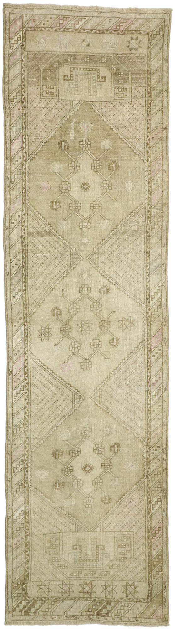3 x 12 Vintage Oushak Runner 52547
