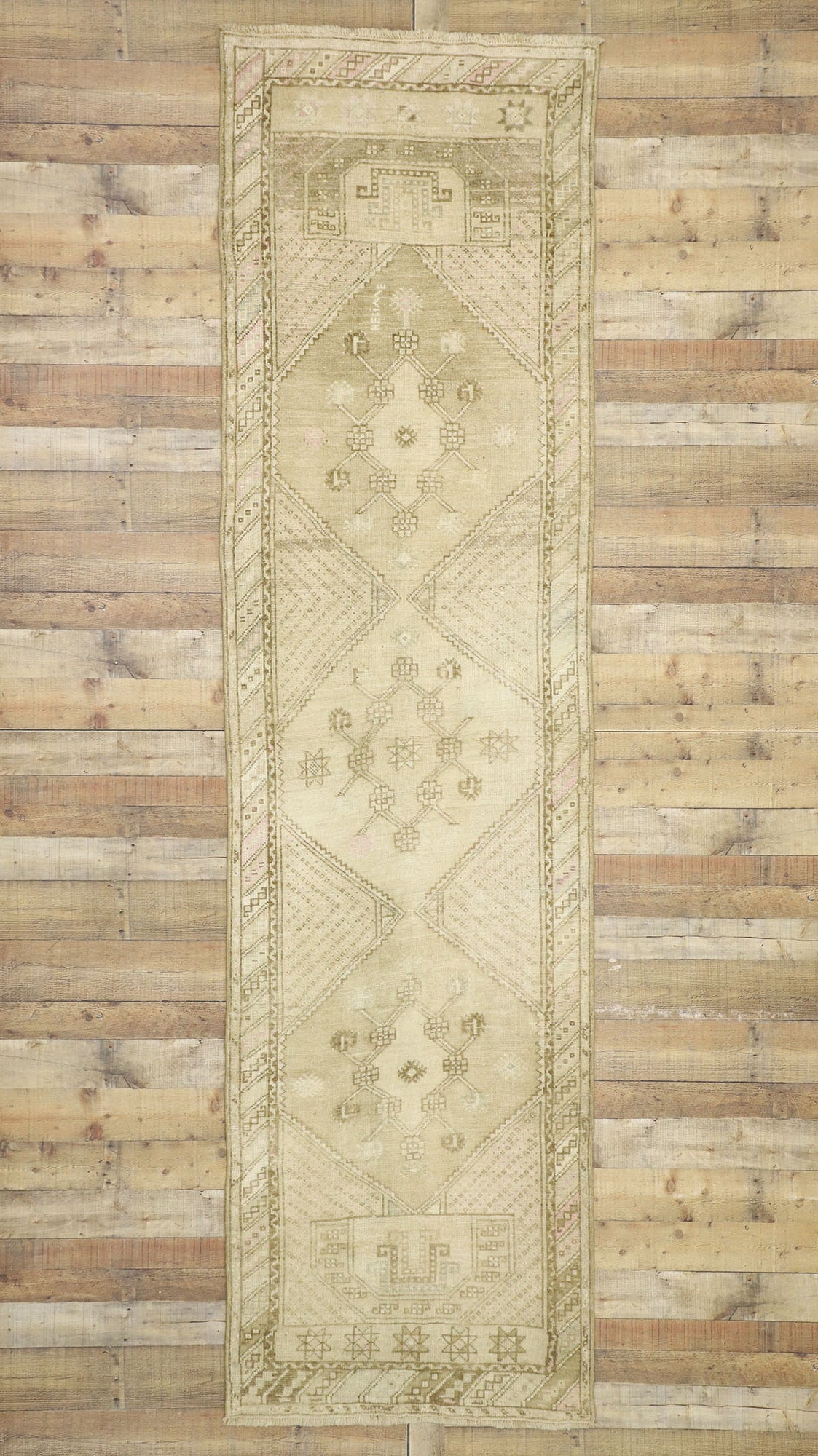 3 x 12 Vintage Oushak Runner 52547