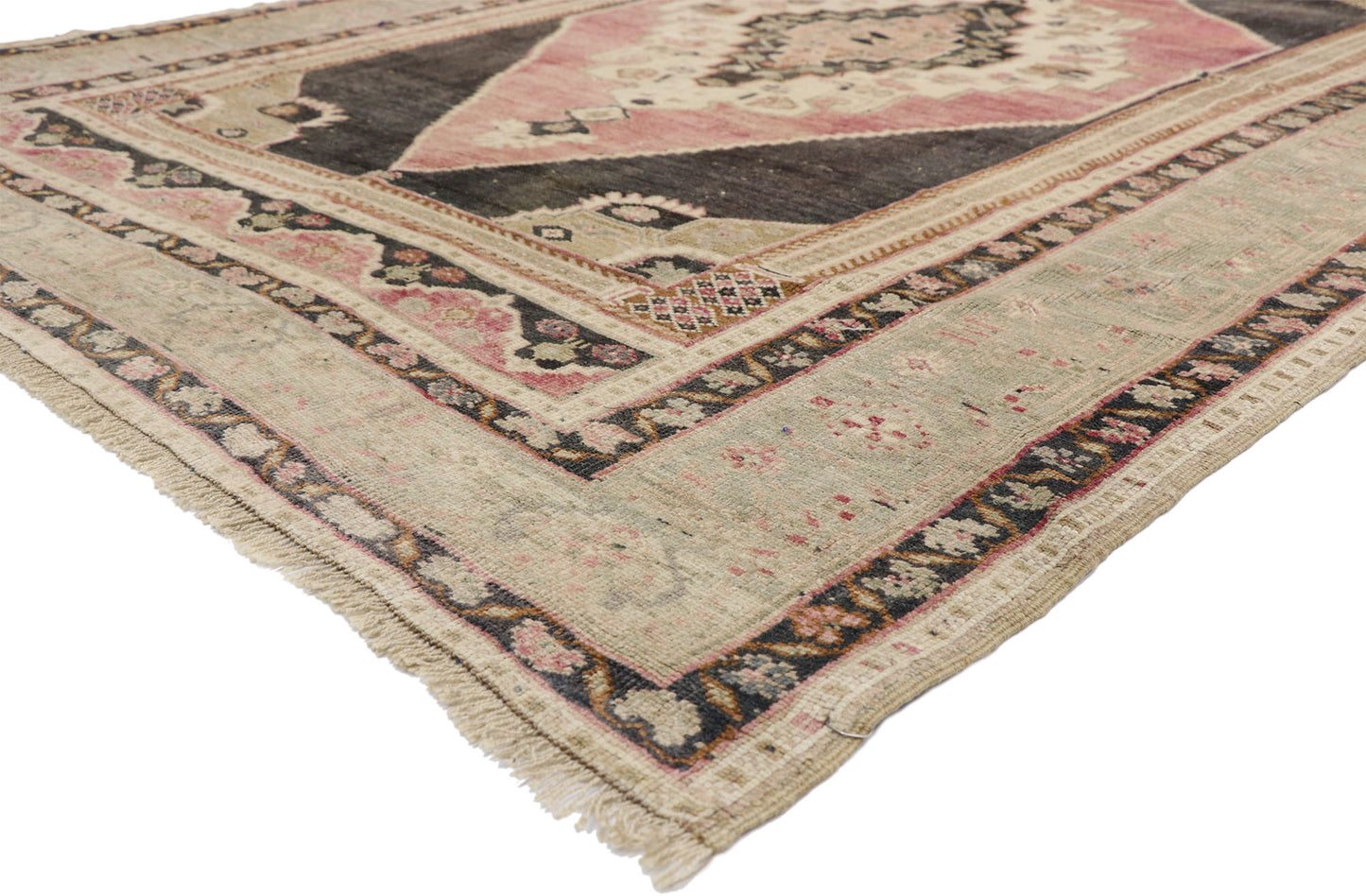 6 x 8 Vintage Turkish Oushak Rug 52549