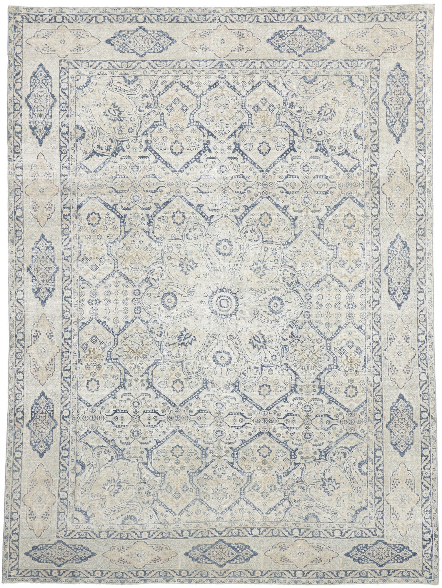 8 x 10 Antique Persian Tabriz Rug 52552