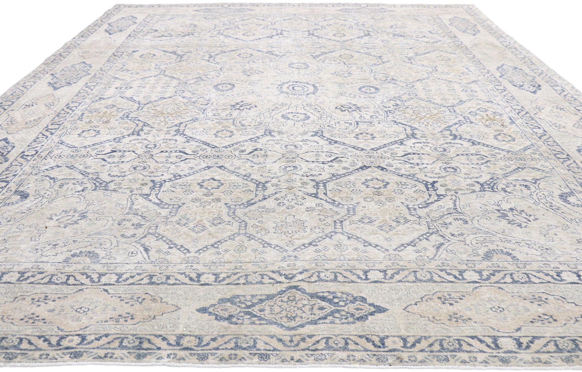 8 x 10 Antique Persian Tabriz Rug 52552