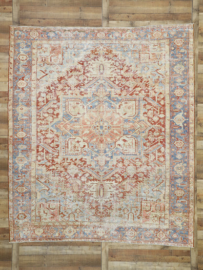 8 x 10 Antique Persian Heriz Rug 52559