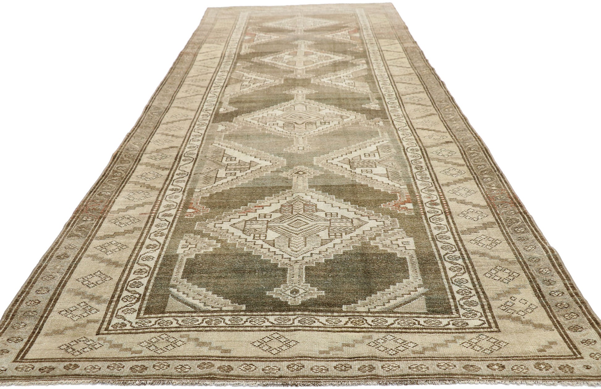 4 x 12 Antique Persian Malayer Runner 52563