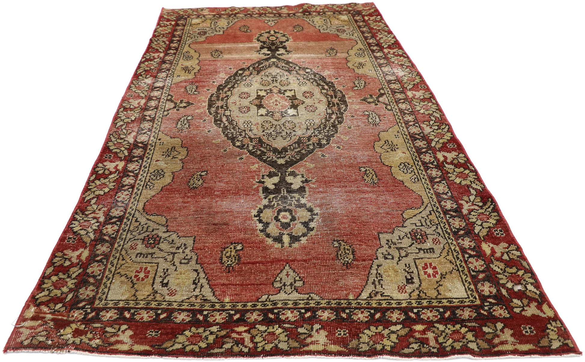 3 x 6 Vintage Turkish Sivas Rug 52566