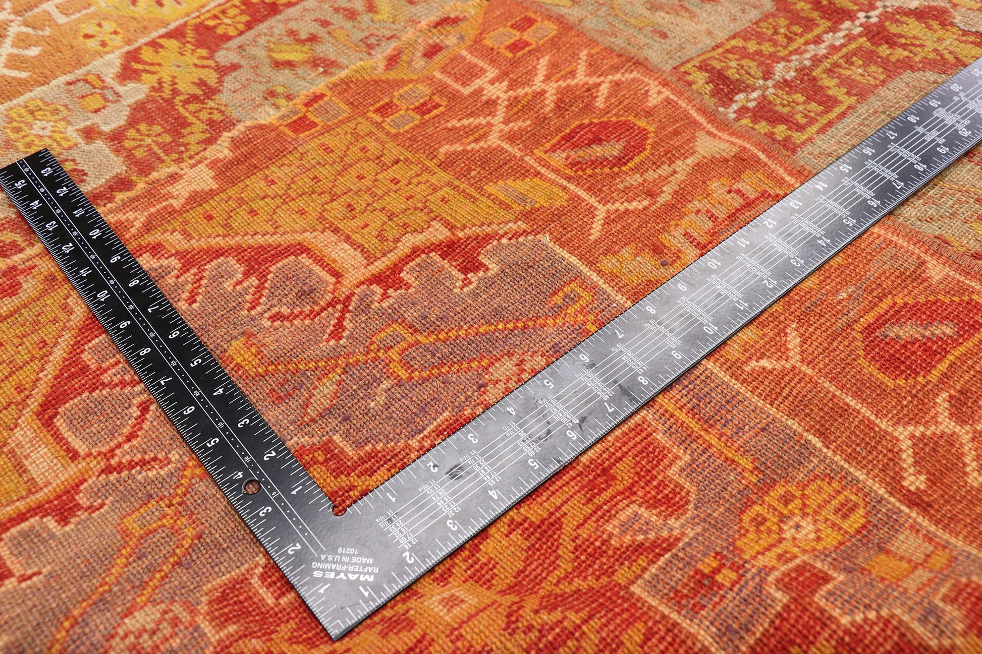 4 x 5 Vintage Turkish Oushak Prayer Rug 52567