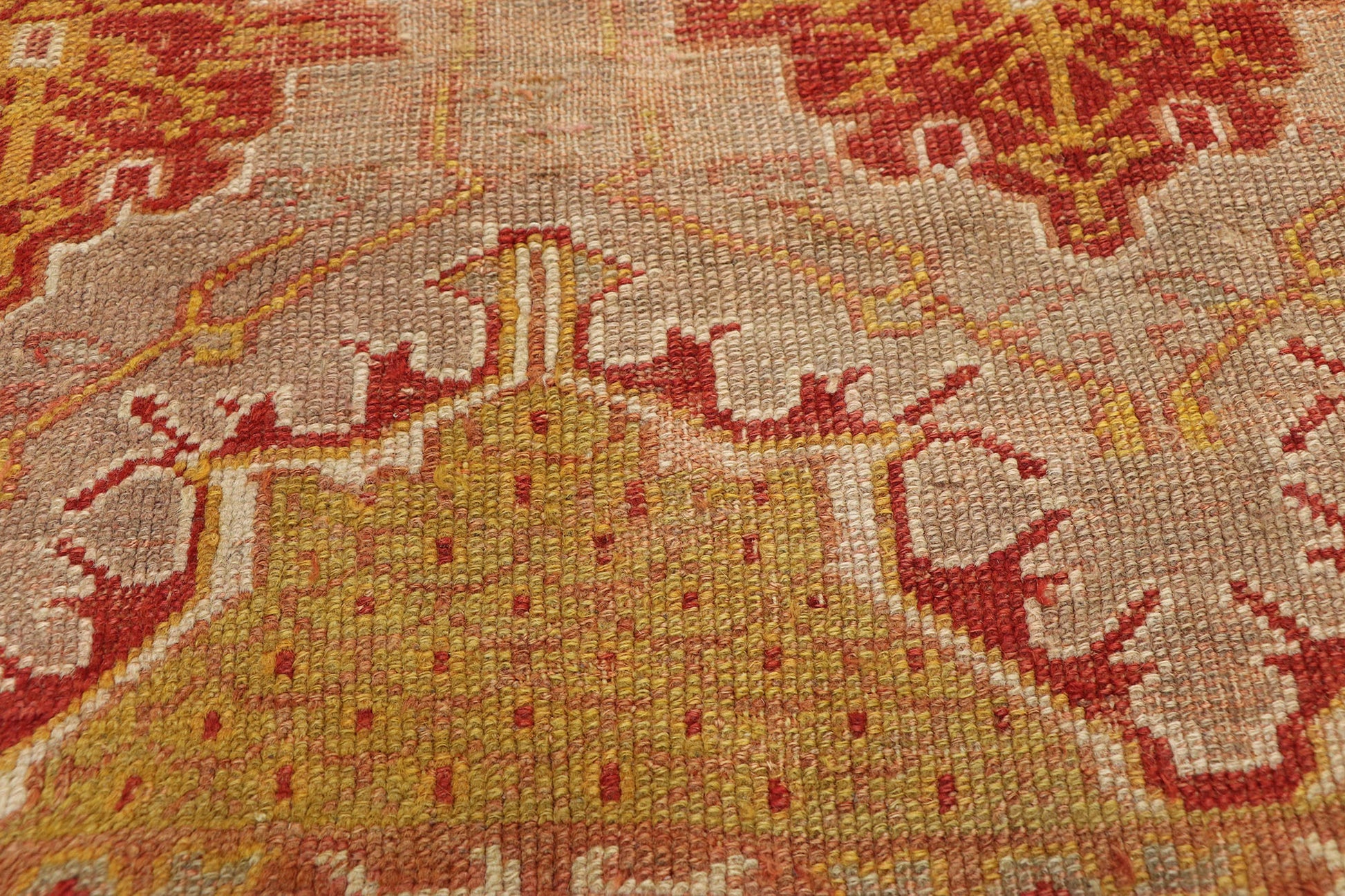 4 x 5 Vintage Turkish Oushak Prayer Rug 52567