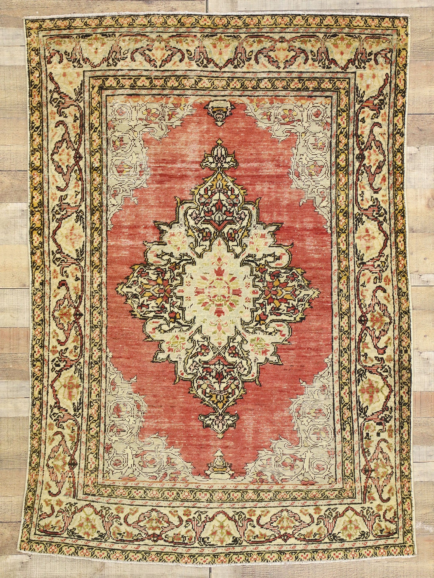 4 x 6 Vintage Turkish Sivas Rug 52568