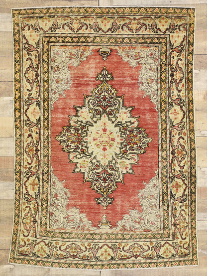 4 x 6 Vintage Turkish Sivas Rug 52568