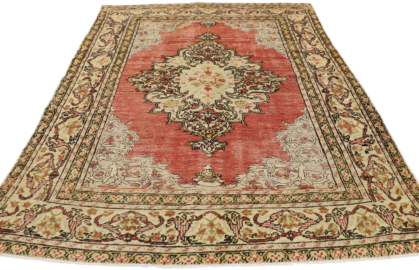 4 x 6 Vintage Turkish Sivas Rug 52568