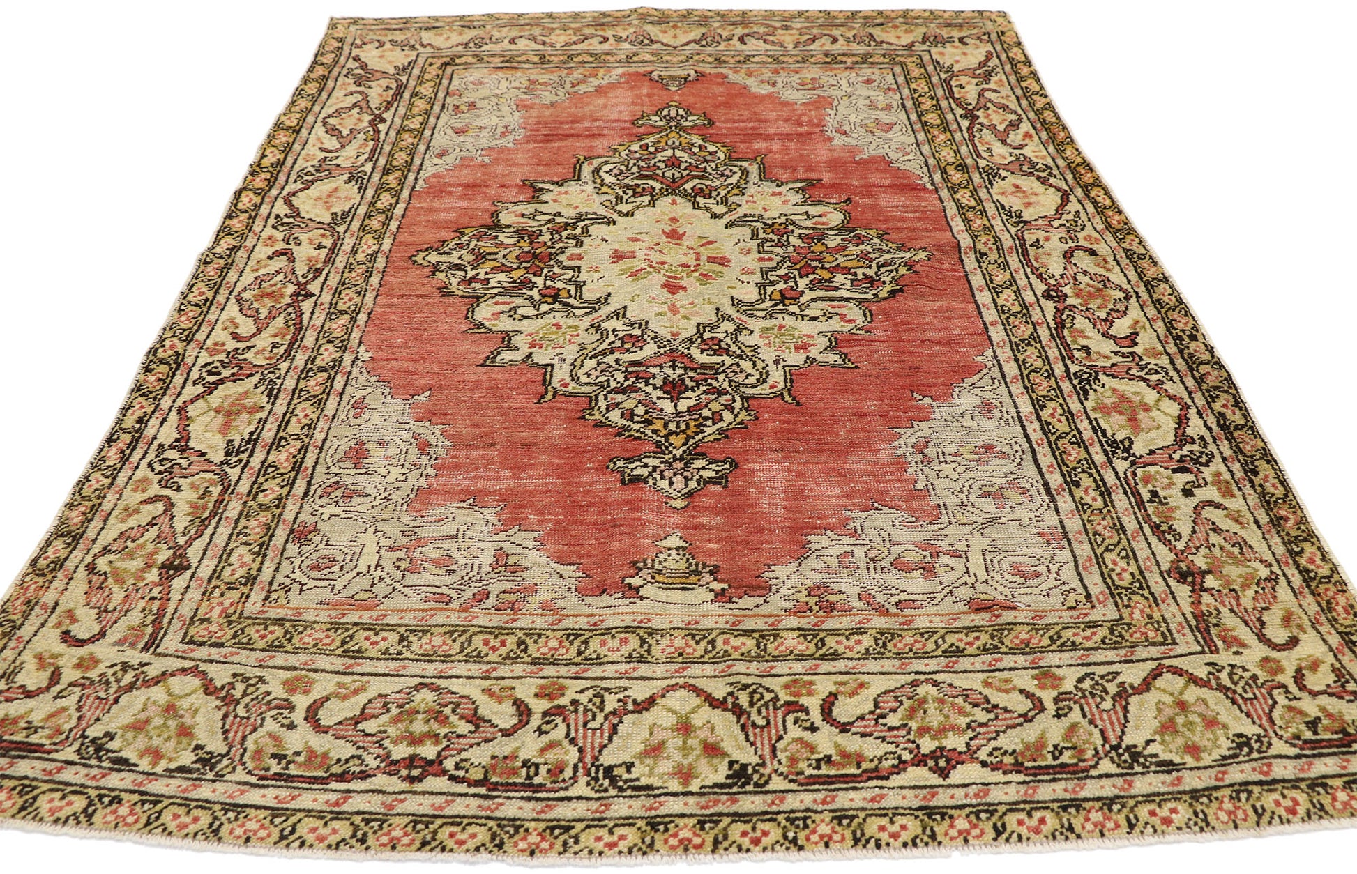4 x 6 Vintage Turkish Sivas Rug 52568