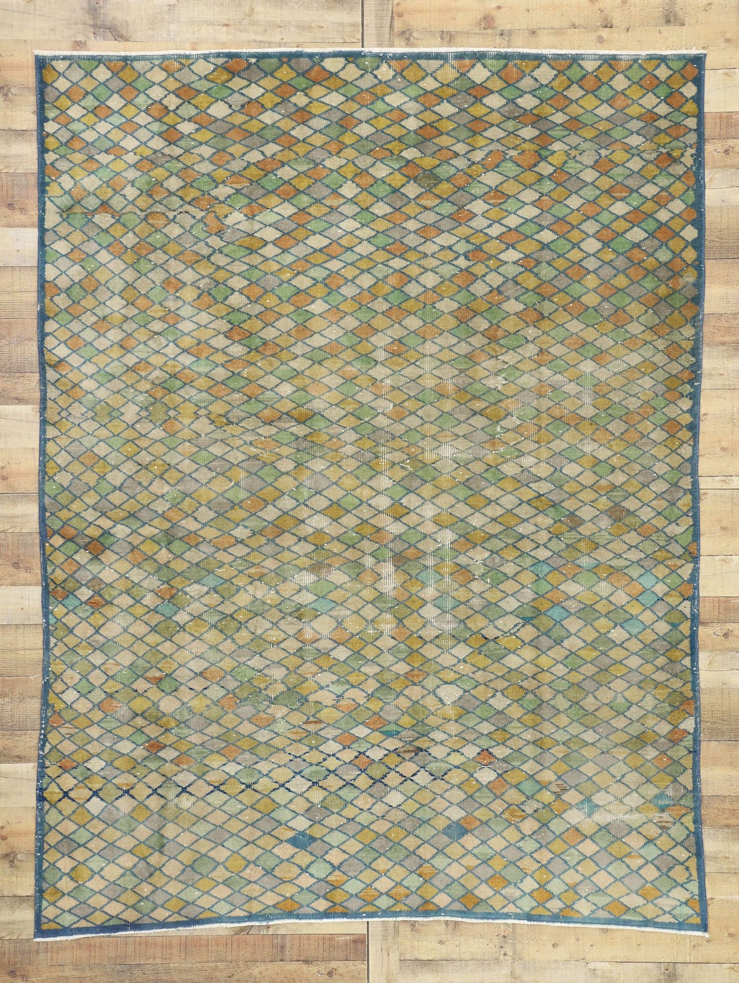 7 x 9 Zeki Muren Vintage Turkish Sivas Rug 52571