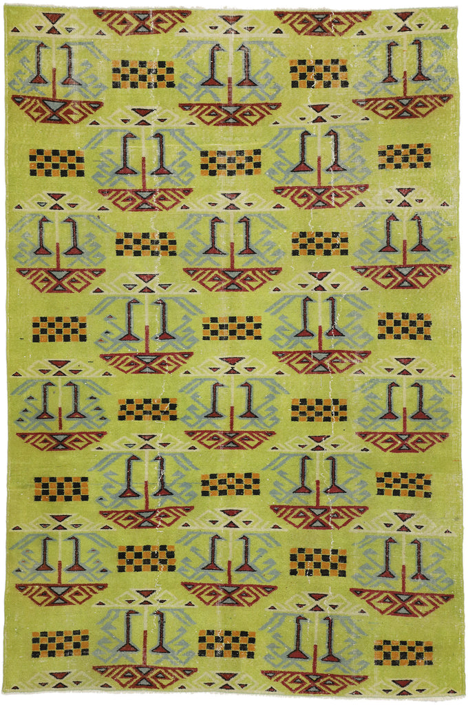 6 x 10 Zeki Muren Vintage Turkish Sivas Rug 52572