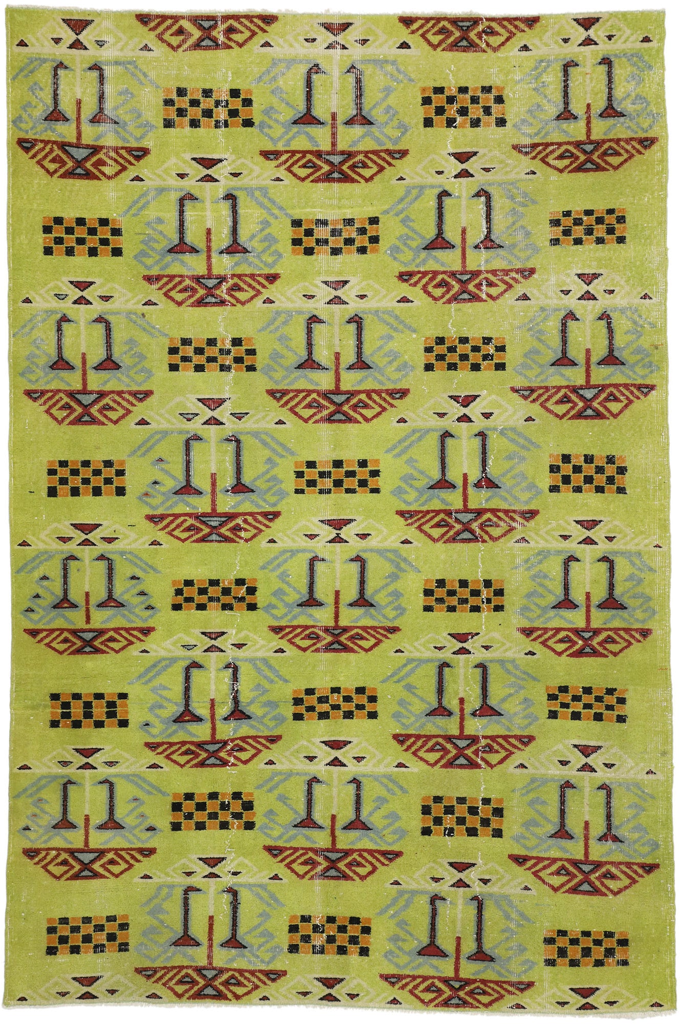 6 x 10 Zeki Muren Vintage Turkish Sivas Rug 52572