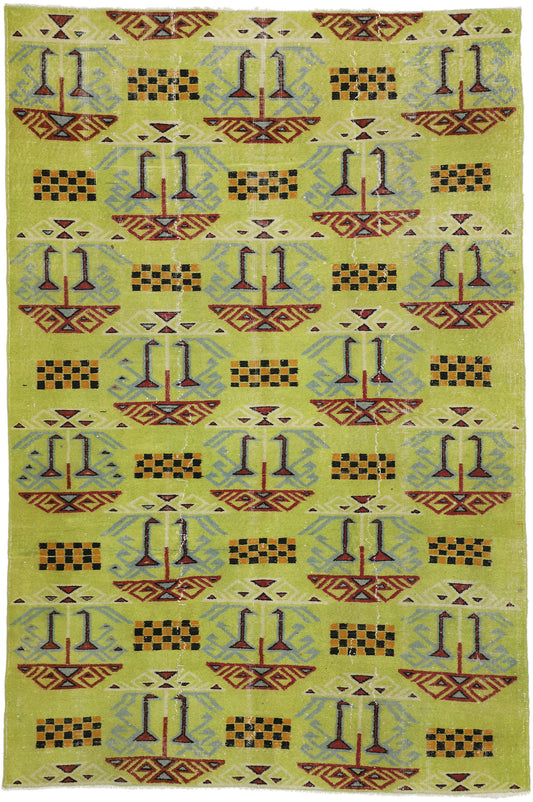 6 x 10 Zeki Muren Vintage Turkish Sivas Rug 52572