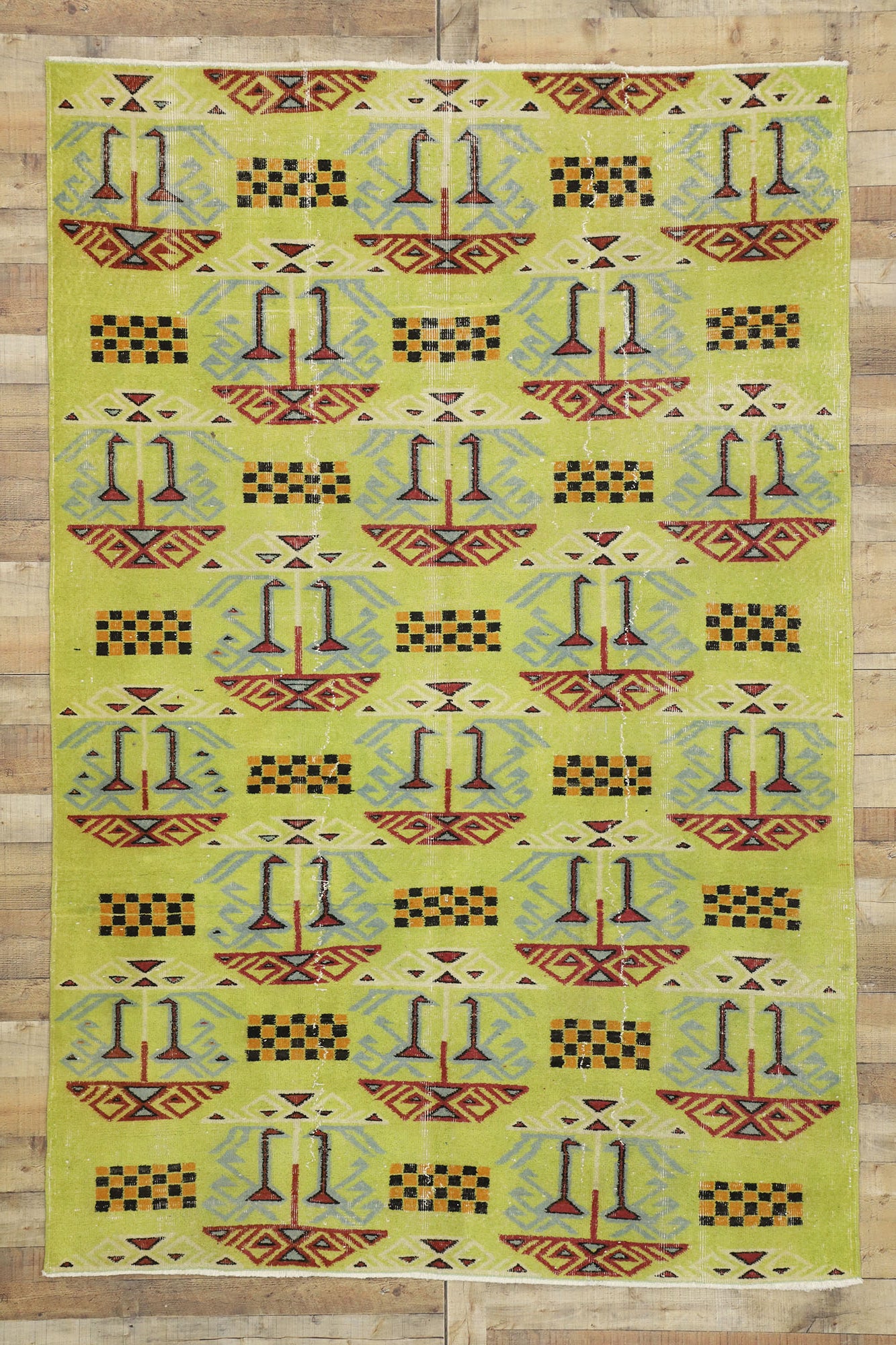 6 x 10 Zeki Muren Vintage Turkish Sivas Rug 52572