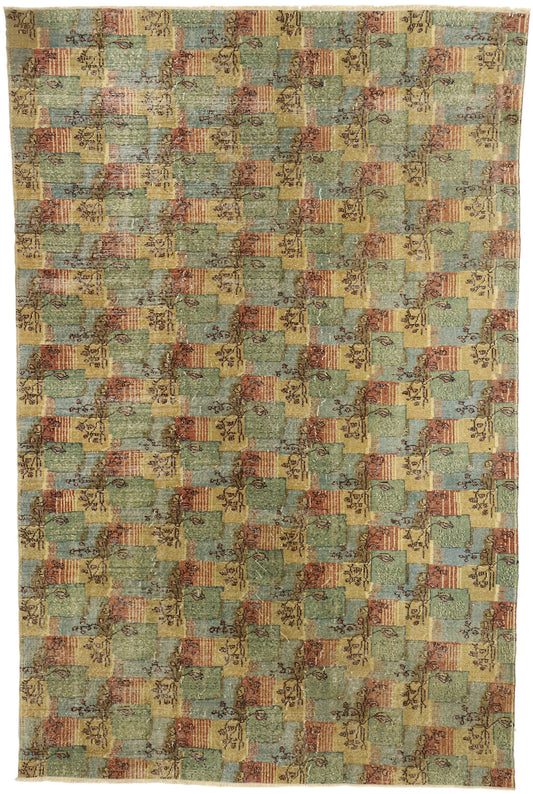 7 x 10 Zeki Muren Vintage Sivas Rug 52574
