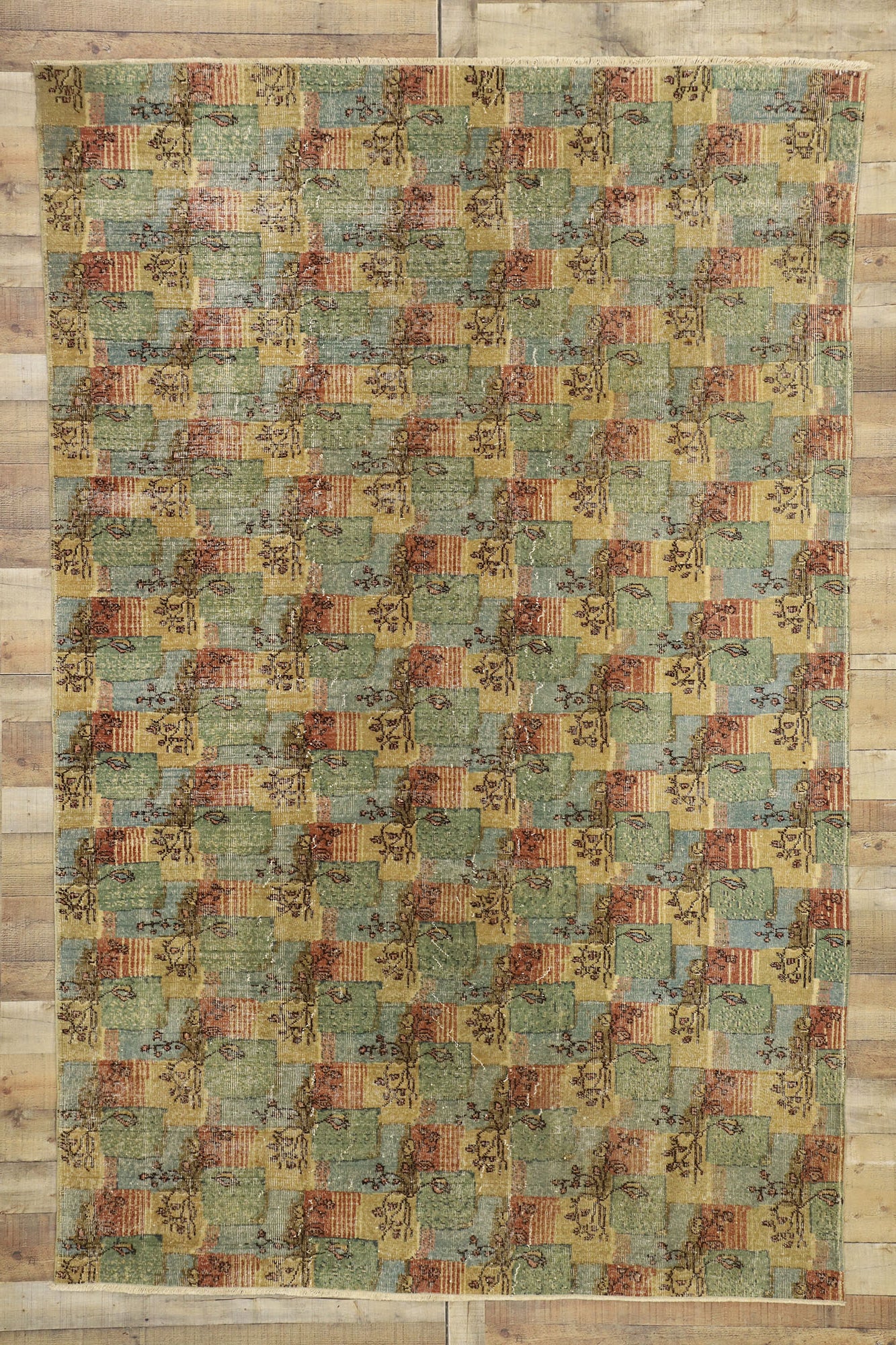 7 x 10 Zeki Muren Vintage Sivas Rug 52574