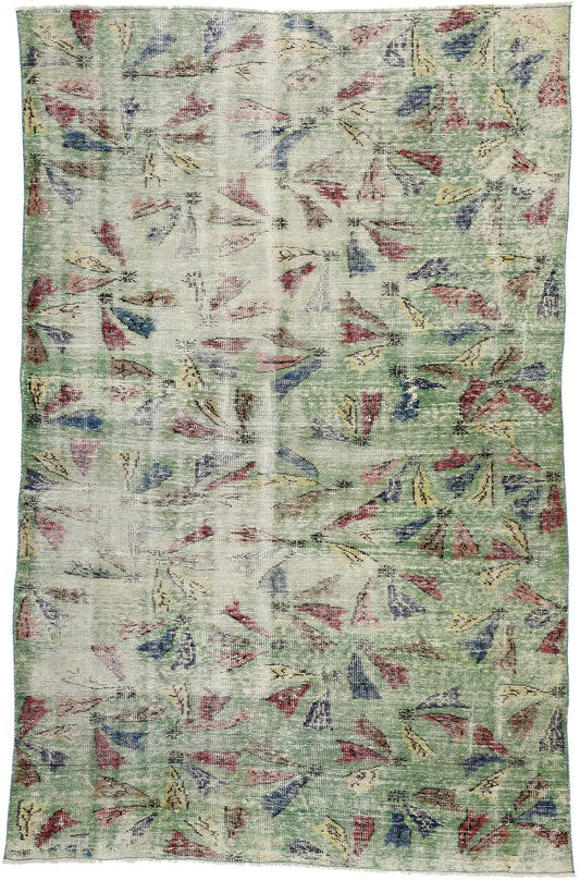 6 x 9 Zeki Muren Vintage Turkish Sivas Rug 52575