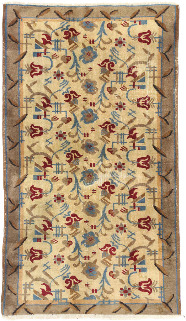 4 x 7 Zeki Muren Vintage Turkish Sivas Rug 52576