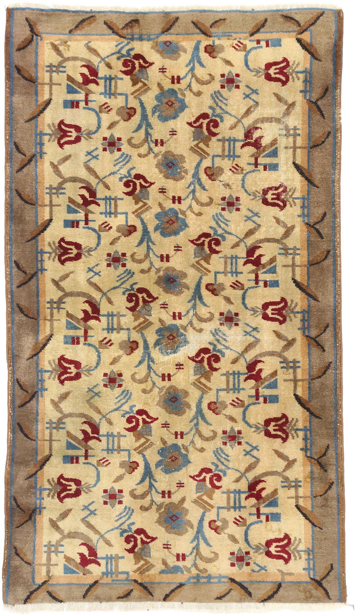 4 x 7 Zeki Muren Vintage Turkish Sivas Rug 52576