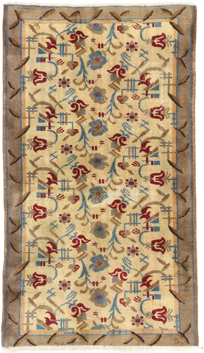 4 x 7 Zeki Muren Vintage Turkish Sivas Rug 52576