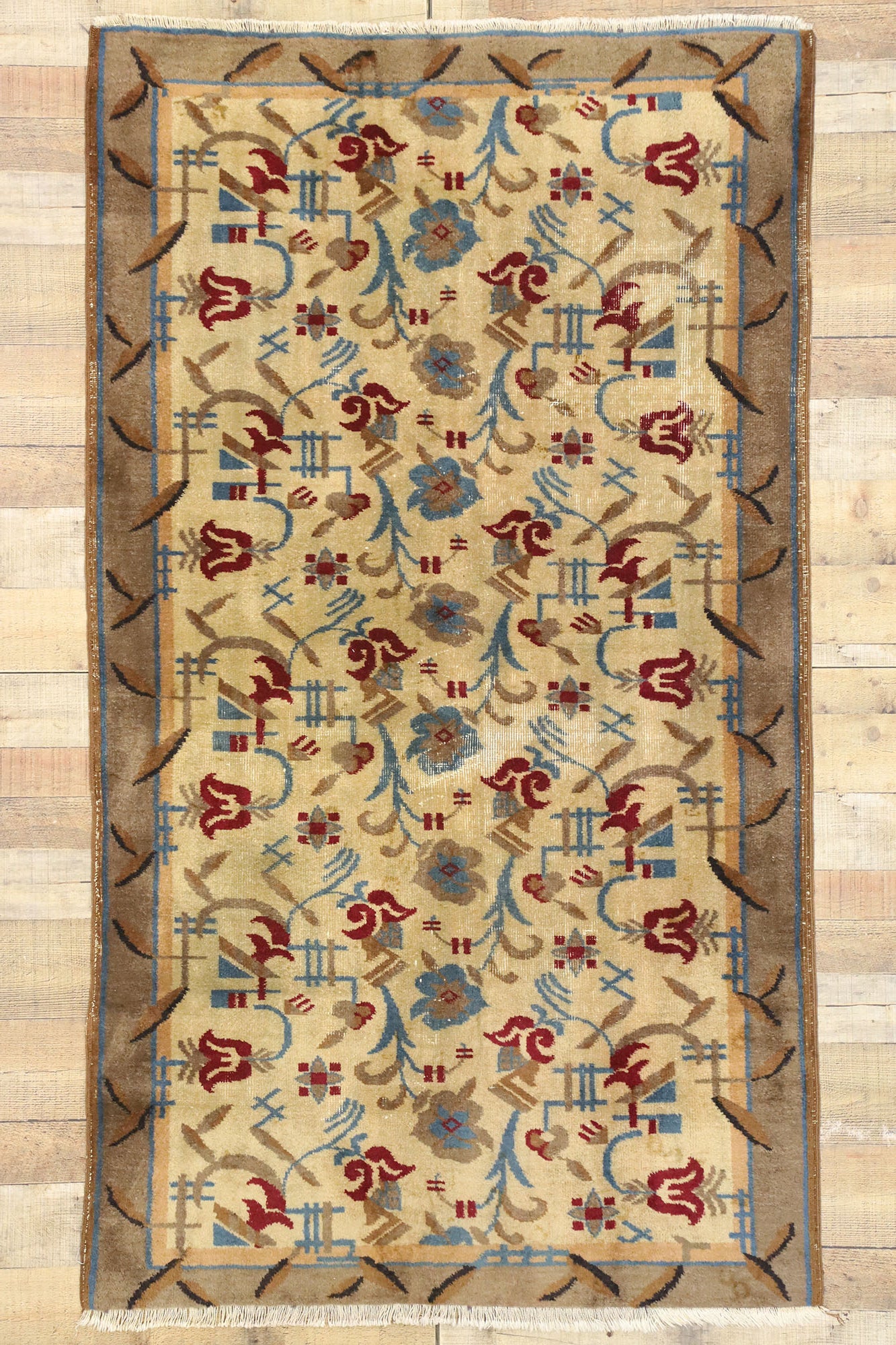4 x 7 Zeki Muren Vintage Turkish Sivas Rug 52576