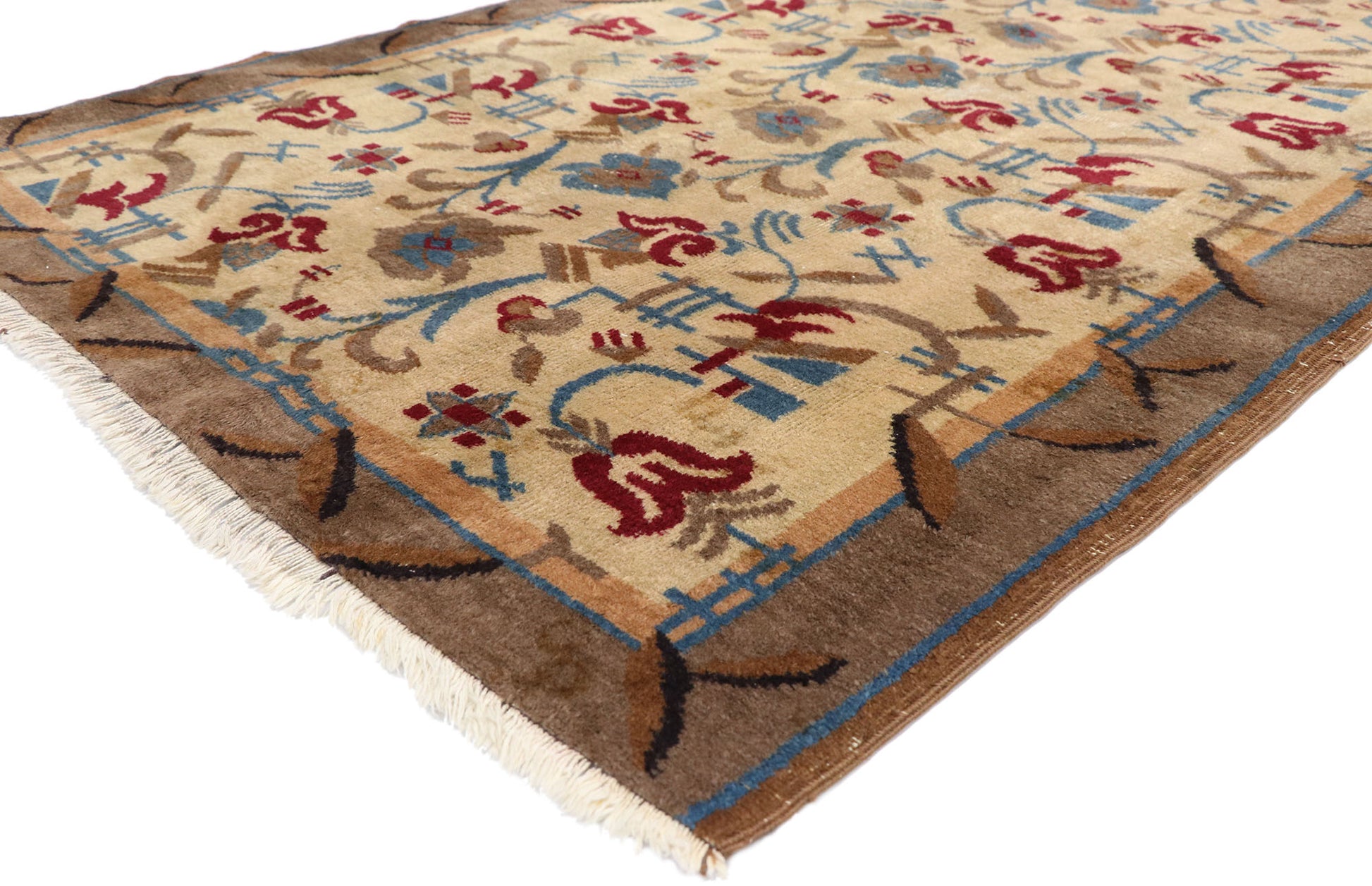 4 x 7 Zeki Muren Vintage Turkish Sivas Rug 52576
