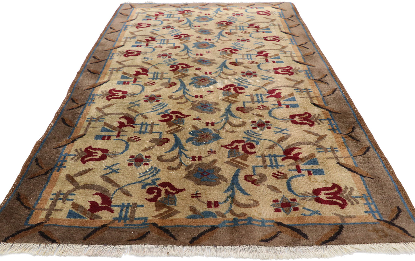4 x 7 Zeki Muren Vintage Turkish Sivas Rug 52576