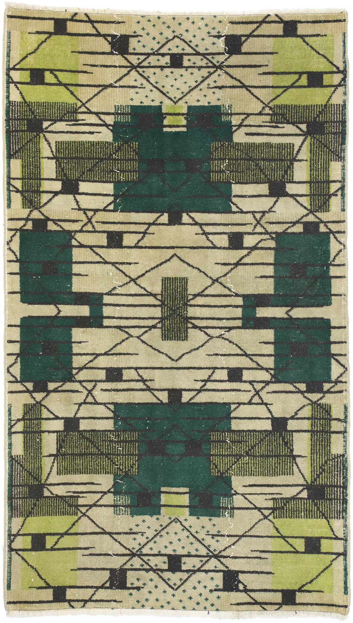 4 x 7 Zeki Muren Vintage Turkish Sivas Rug 52578