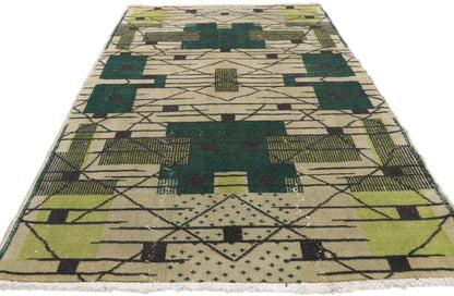 4 x 7 Zeki Muren Vintage Turkish Sivas Rug 52578