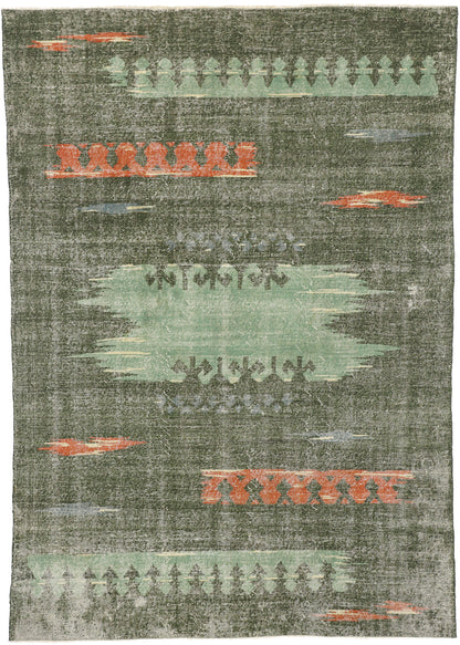 7 x 10 Zeki Muren Vintage Sivas Rug 52583