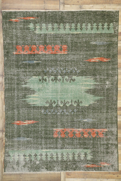 7 x 10 Zeki Muren Vintage Sivas Rug 52583