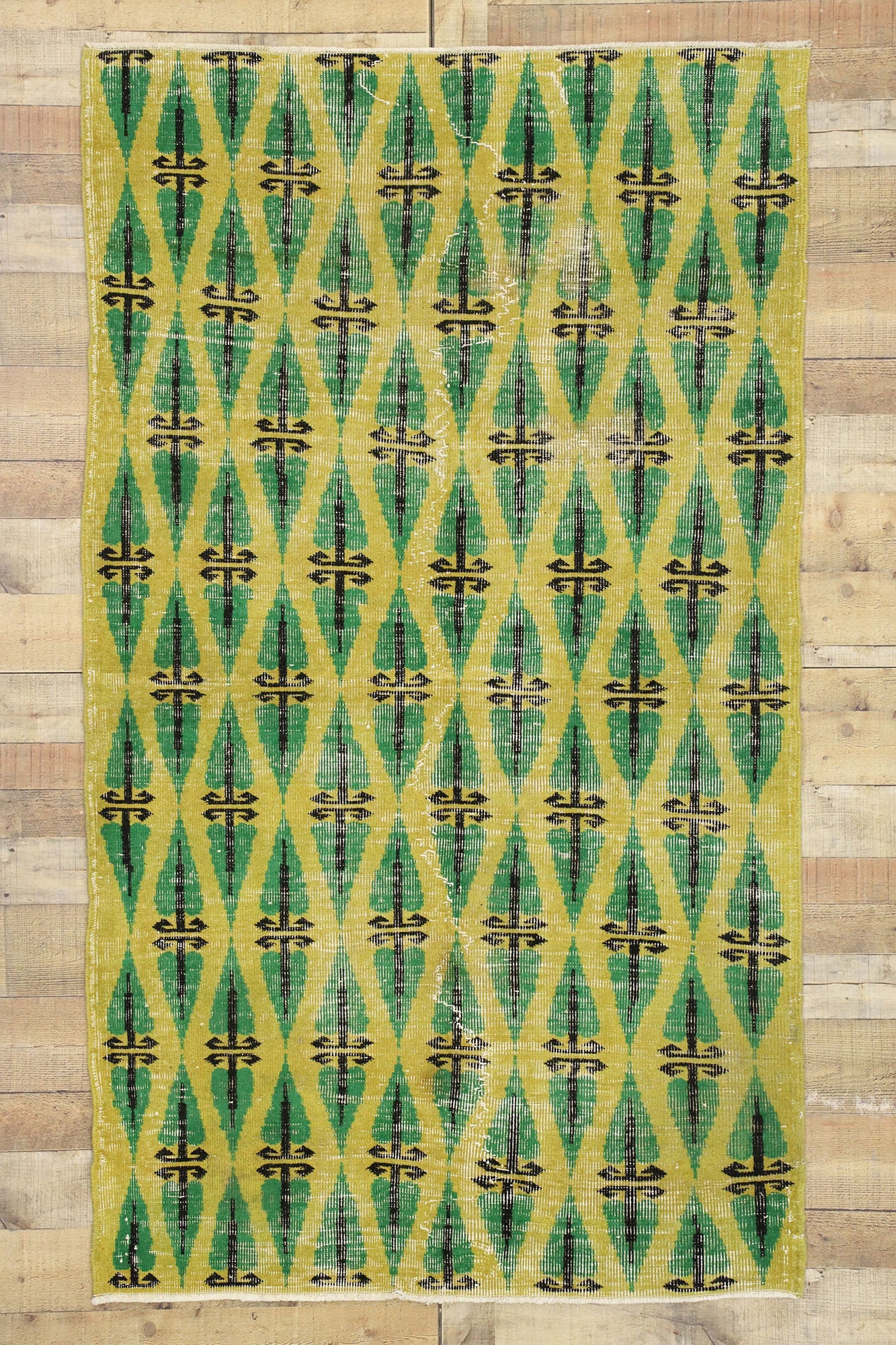 4 x 7 Zeki Muren Vintage Turkish Sivas Rug 52599