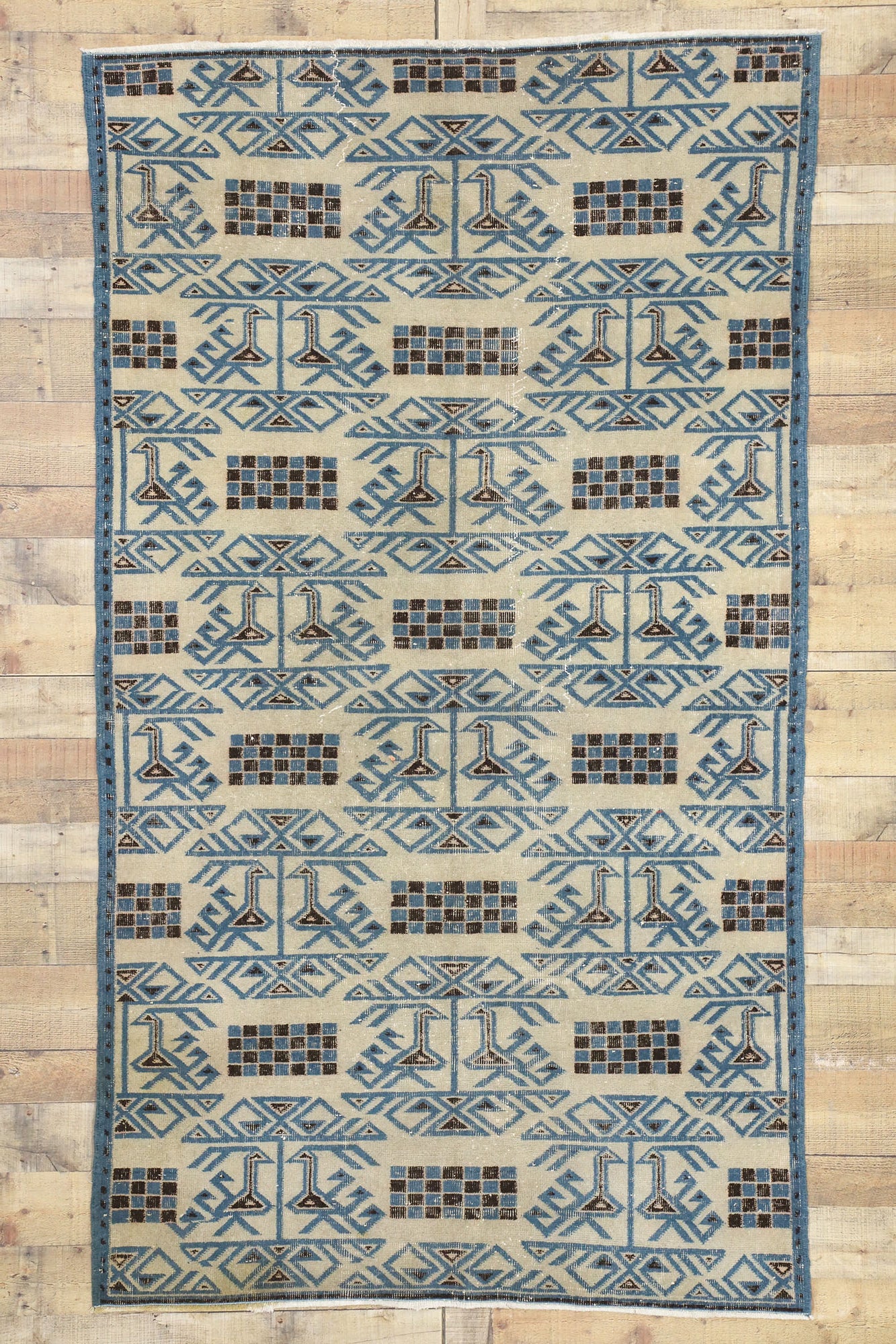 5 x 8 Zeki Muren Vintage Sivas Rug 52605
