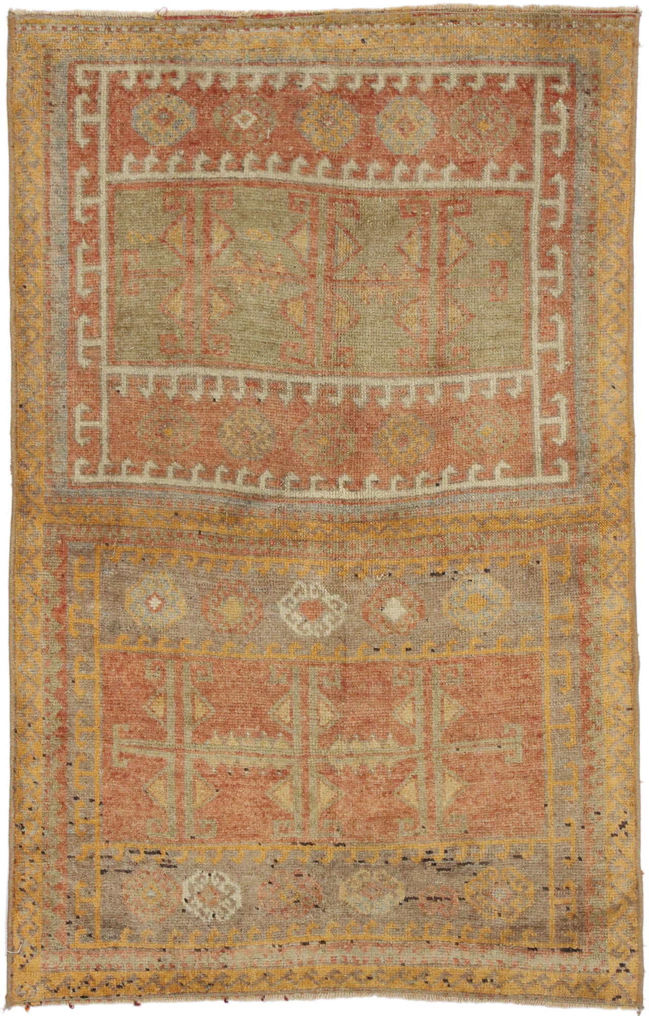 3 x 4 Antique Turkish Oushak Rug 52607