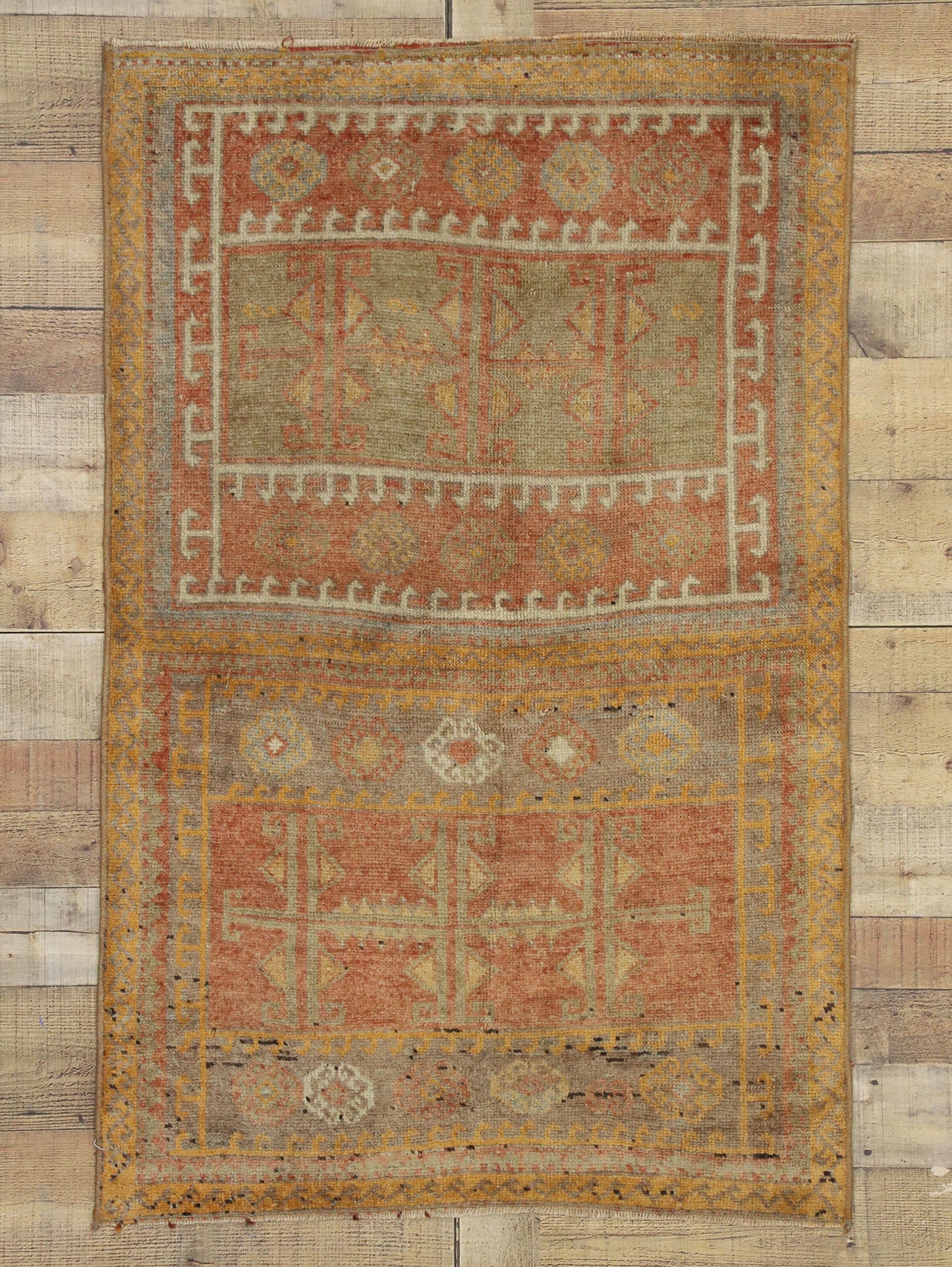 3 x 4 Antique Turkish Oushak Rug 52607
