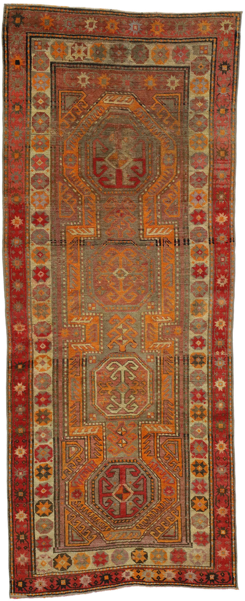 3 x 8 Vintage Oushak Runner 52614