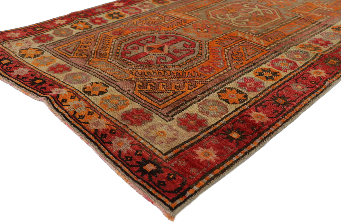 3 x 8 Vintage Oushak Runner 52614