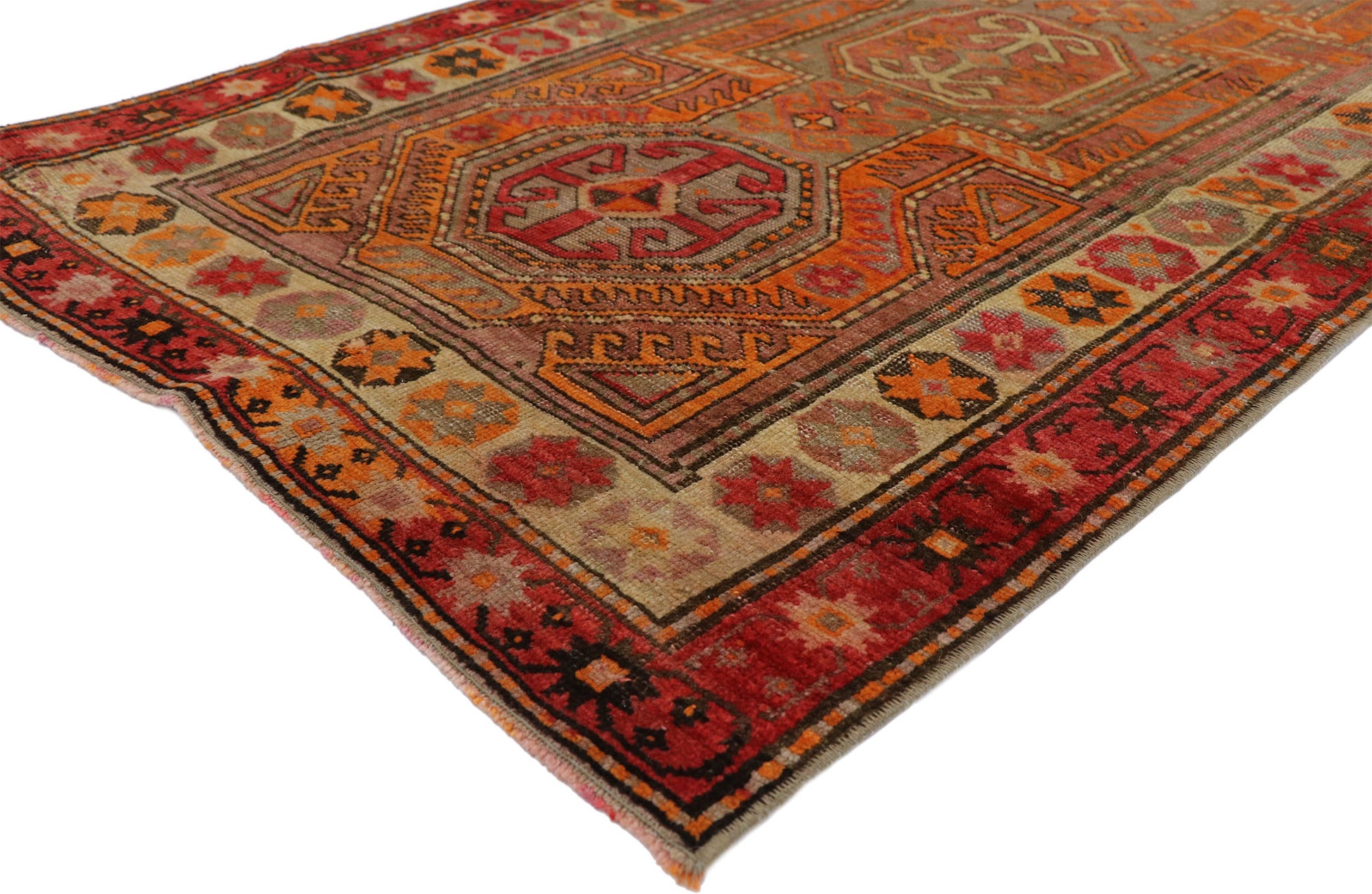 3 x 8 Vintage Oushak Runner 52614