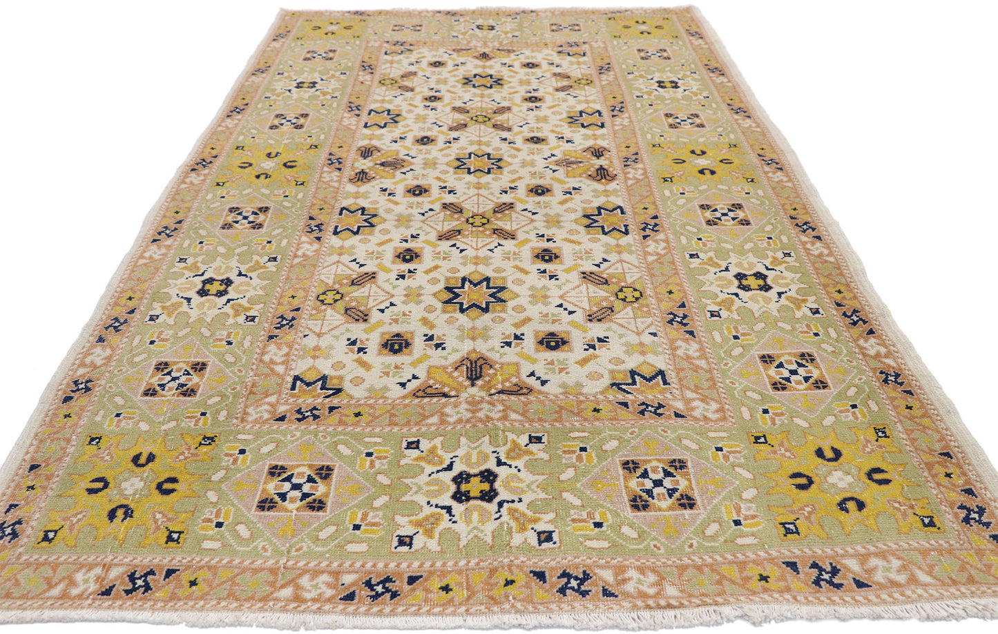 4 x 7 Vintage Turkish Sivas Rug 52615