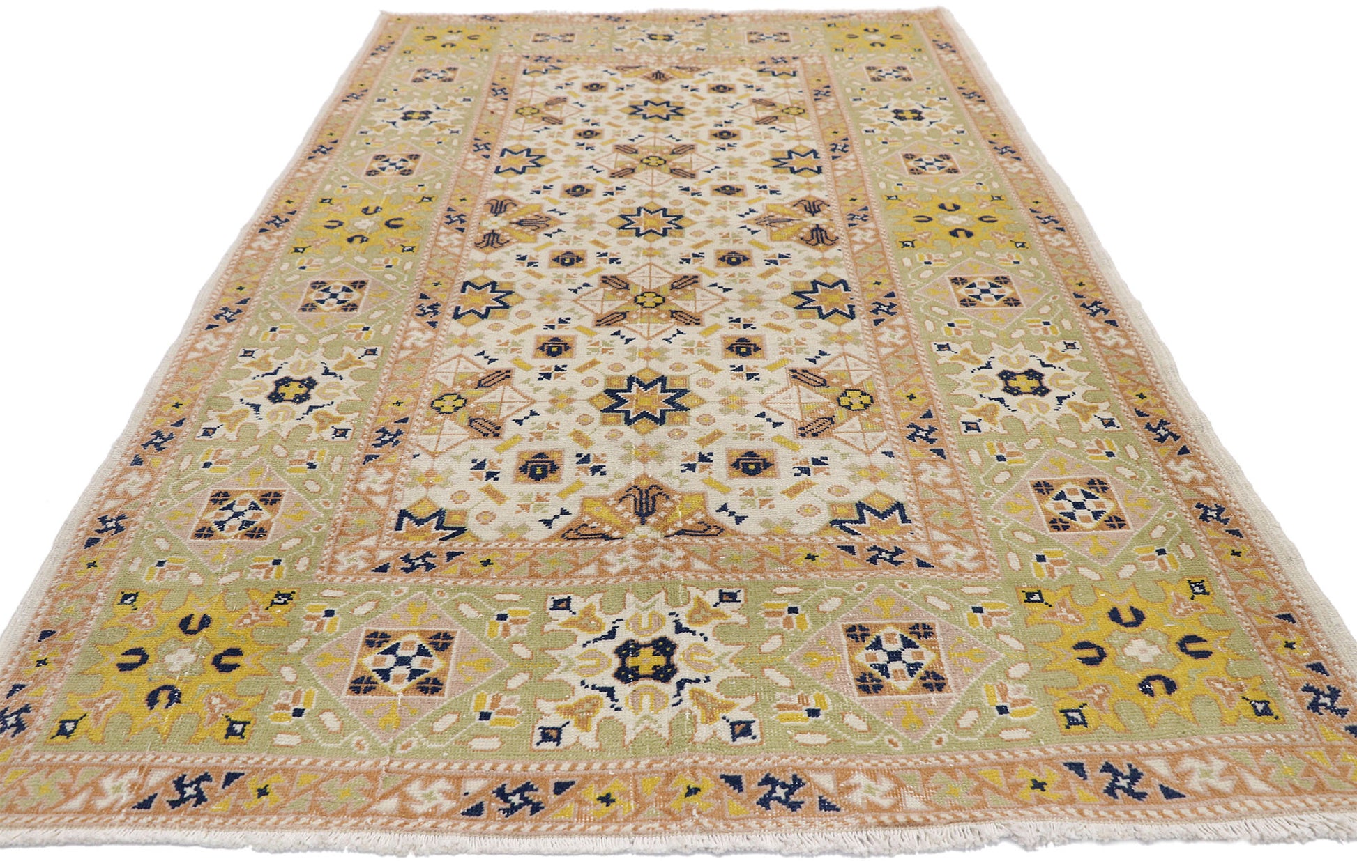 4 x 7 Vintage Turkish Sivas Rug 52615