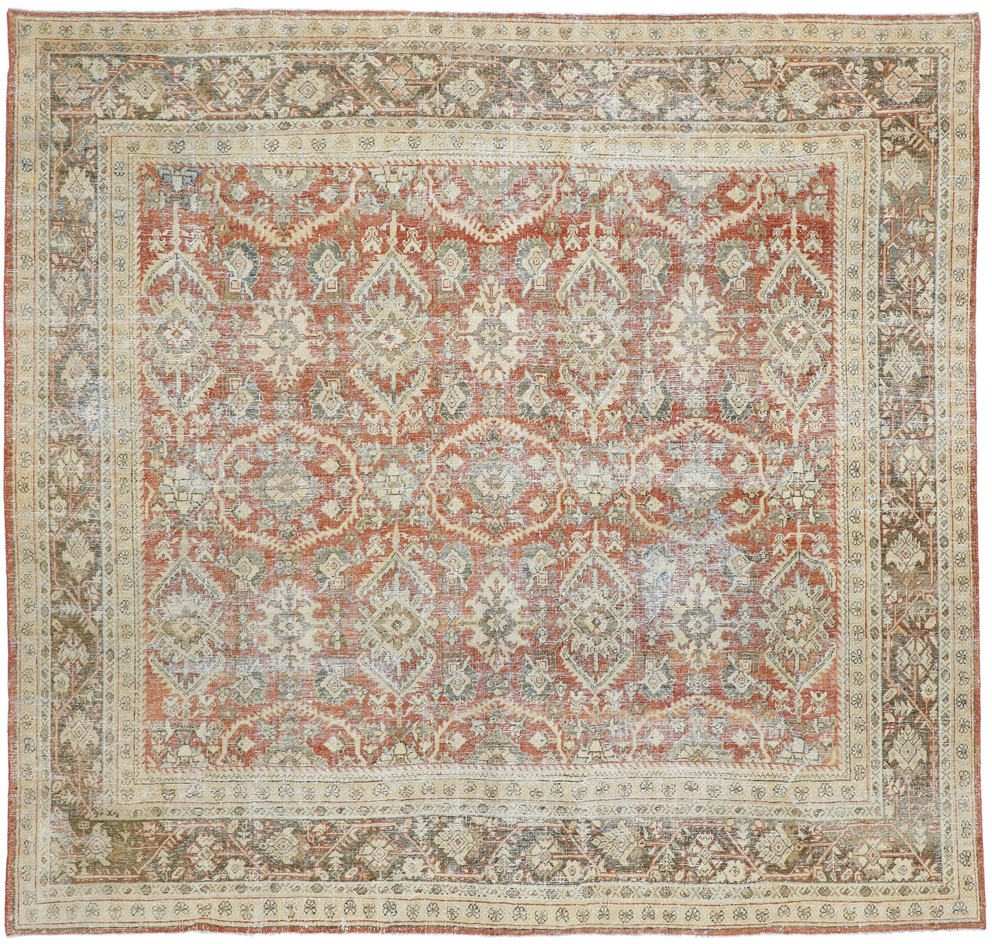 10 x 10 Antique Persian Mahal Rug 52617