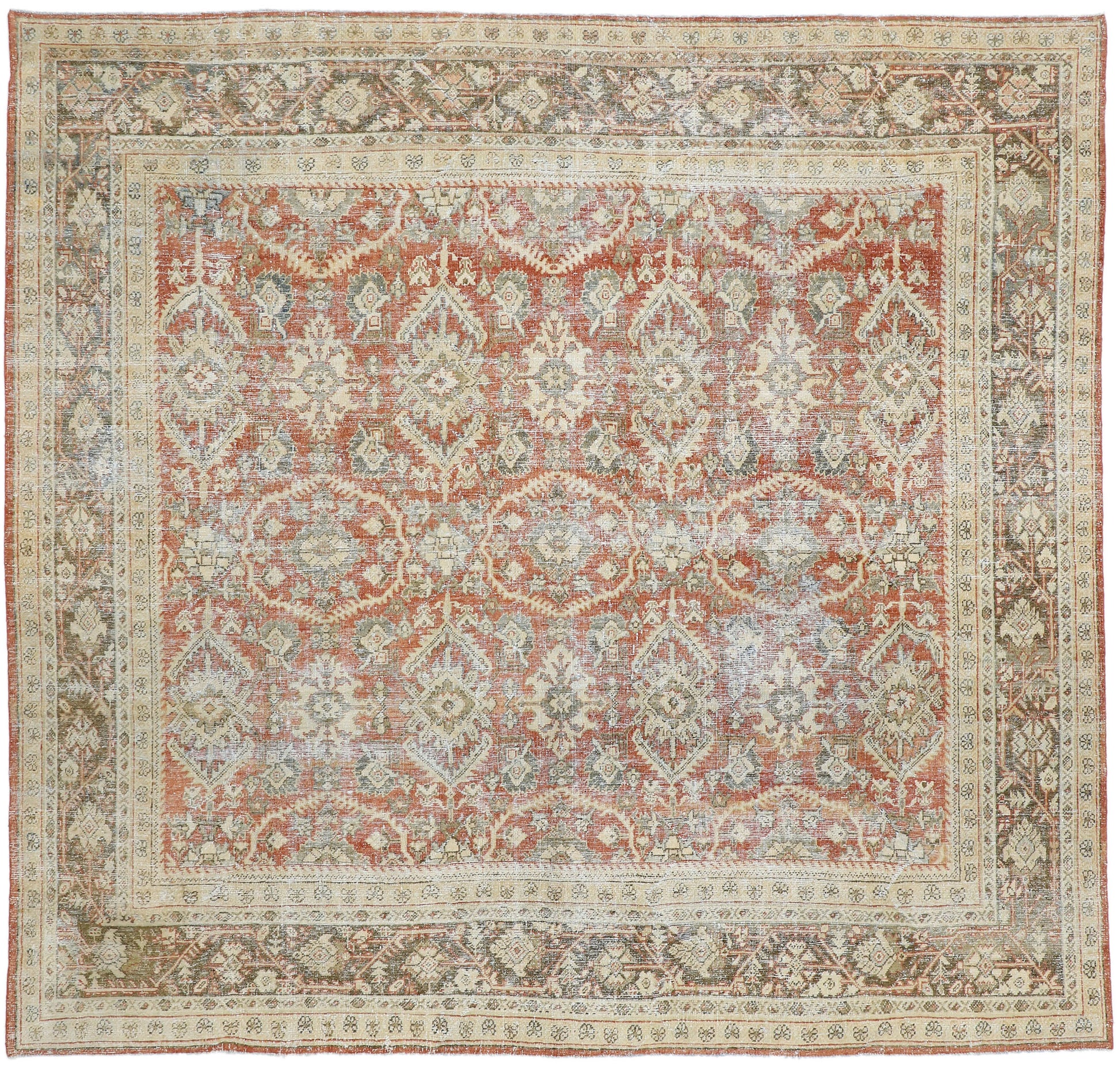 10 x 10 Antique Persian Mahal Rug 52617