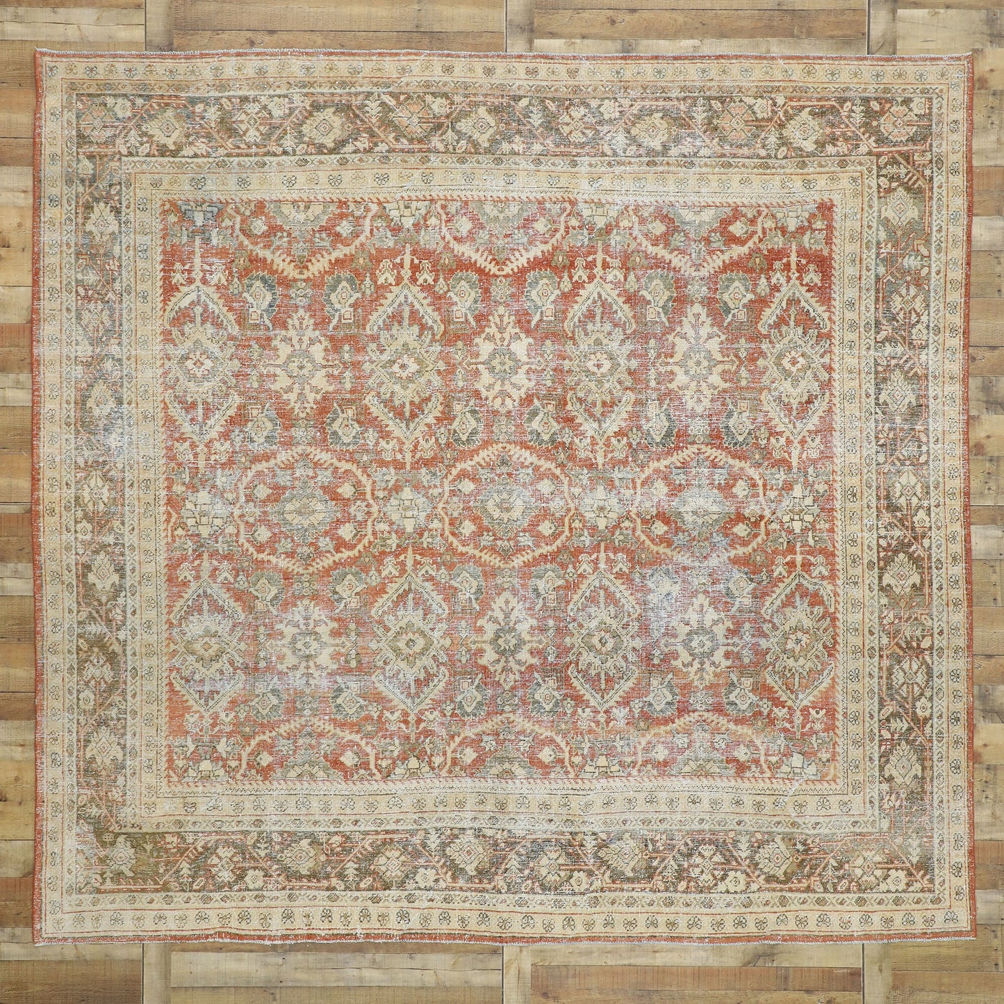 10 x 10 Antique Persian Mahal Rug 52617