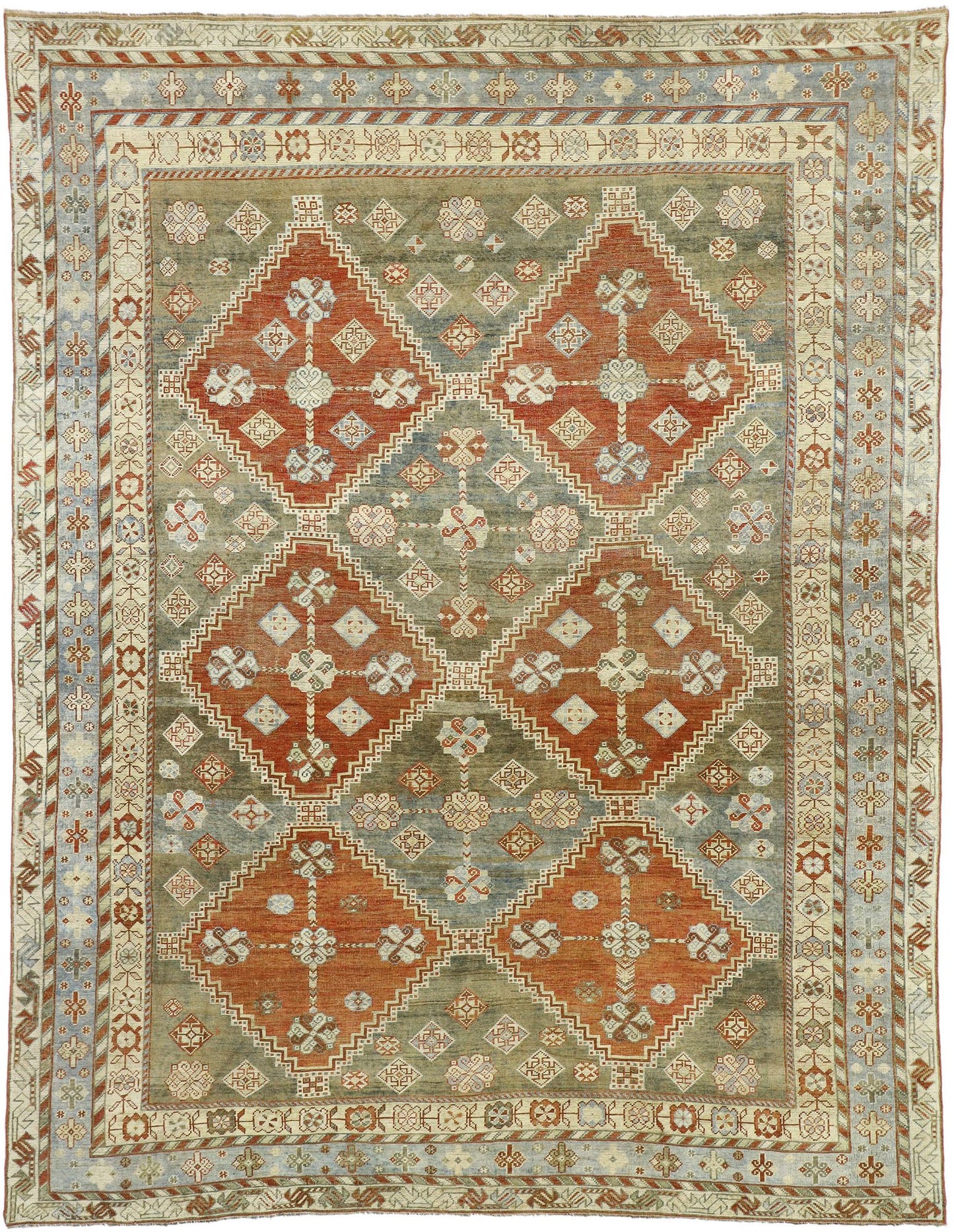 7 x 9 Antique Persian Shiraz Rug 52618